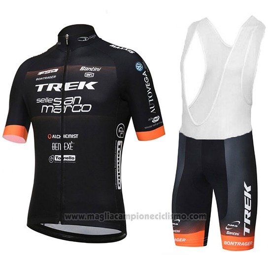 2018 Abbigliamento Ciclismo Trek Selle San Marco Nero Manica Corta e Salopette